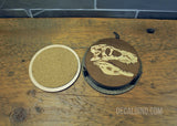 T-Rex Skull Dinosaur Coaster Set