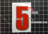 Paintball Loader Decal Numbers - Hopper Stickers Custom Team Letters Jersey