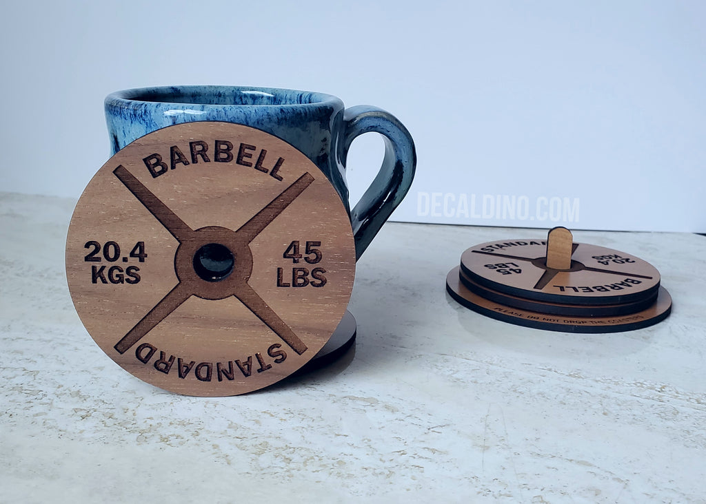 Weight Plate Coaster Set - gym fitness crossfit coffee drink