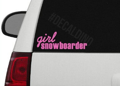 Girl Snowboarder Decal Sticker