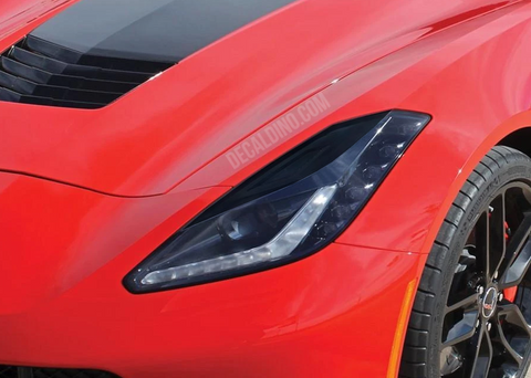 Headlight Visor Overlay Decals for 2014 - 2019 C7 Corvette