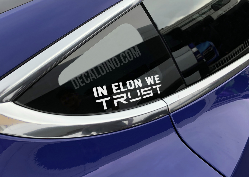 Elon Musk - Decal Sticker Tesla Model 3 x Y s