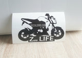 Kawasaki Z125 Pro Decal Life Sticker