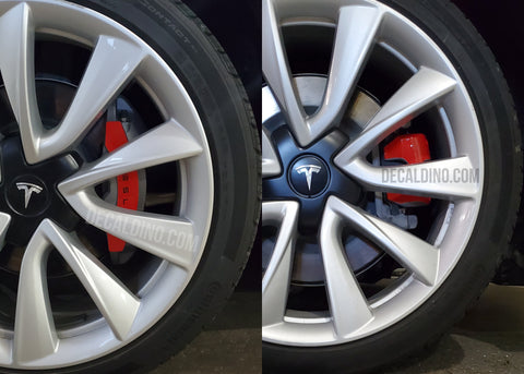 Tesla Model 3 Red brake calipers