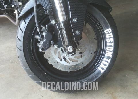 Grom / Z125 Wheel Tire Stickers Custom Text 