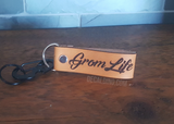 Leather Grom Life Key Fob - Key-chain accessory 